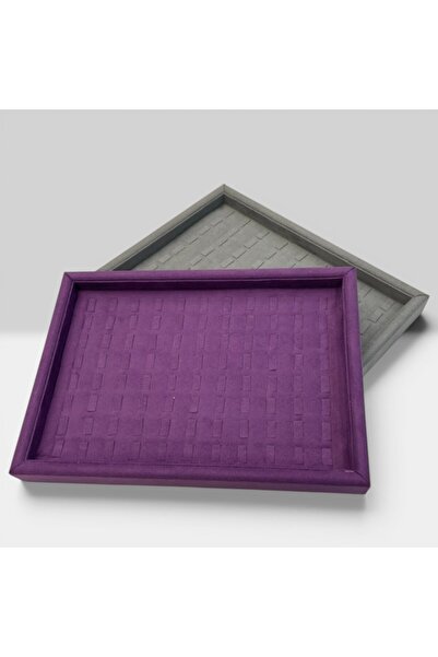 STAND MARKET 72-Compartment Velvet Ring Organizer and Display Tray – 24X34 cm...