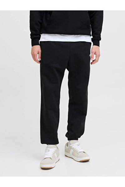 Jack & Jones Men's Sweatpants, Mid-Rise, Relaxed Fit, JPSTKANE SOHO, Black