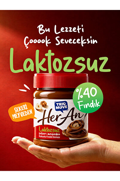 TrioMove Her An Kakaolu Fındık Kreması 300 gram Laktozsuz