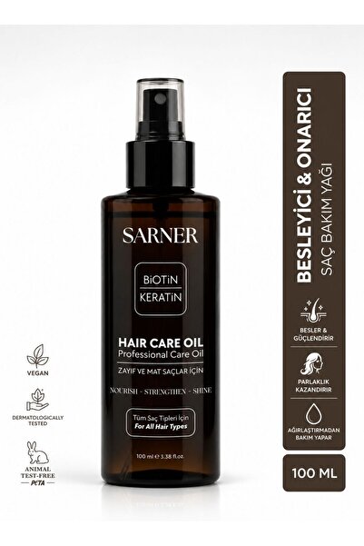 SARNER Biotin & Keratin Saç Uzatan & Dökülme Karşıtı Güçlendirici Bakım Yağı ...