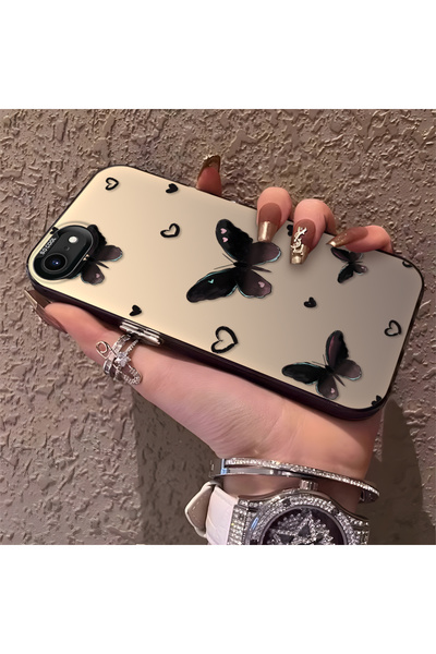 PATTERNOVA iPhone 7/8/SE 2020 2022 Uyumlu Nazarik Kelebek Desenli, Tam Kaplam...