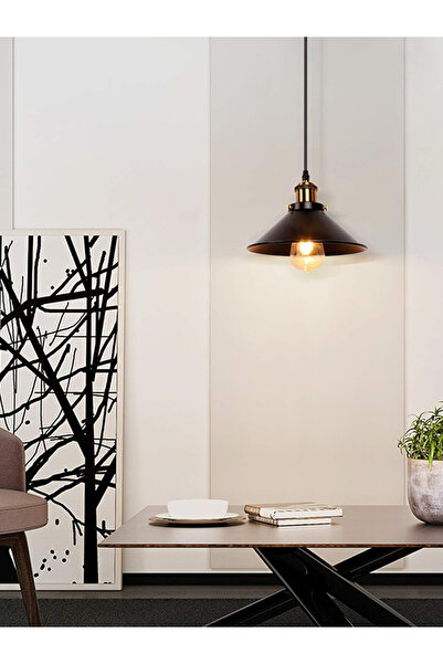 Retro Rustik Eskitme Detaylı Duvar Lambası Aplik Mat Siyah Renk Fırın Boyalı