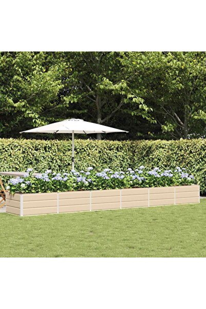 vidaxl Jardiniera Creme 480 x 80 x 45 cm Otel