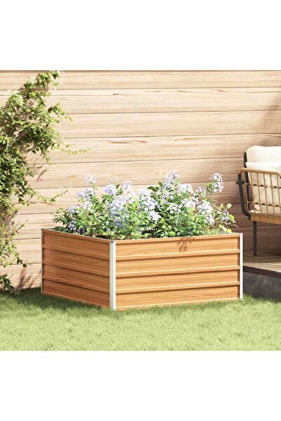 vidaxl Strat inaltat de gradina Maro deschis 100 x 100 x 45 cm