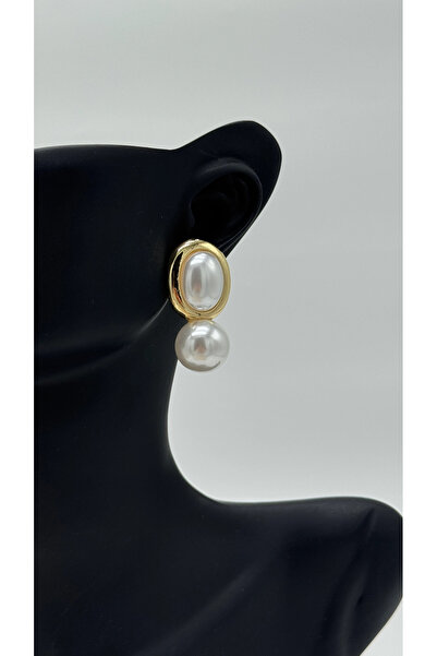 TAKIŞINA Gold Chunky Pearl Stylish Earrings - Gold