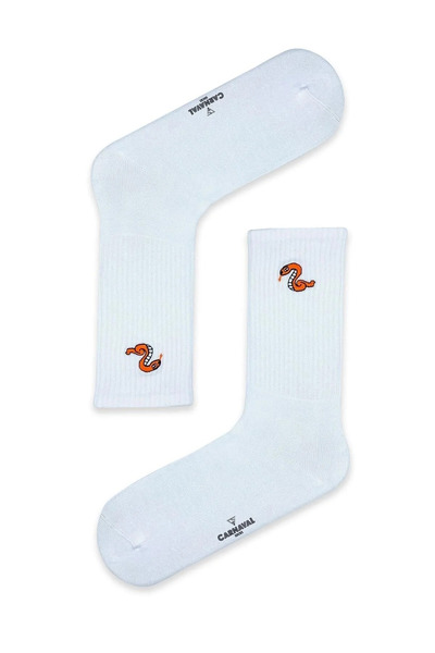 CARNAVAL SOCKS Snake Embroidered Patterned Sports Socks