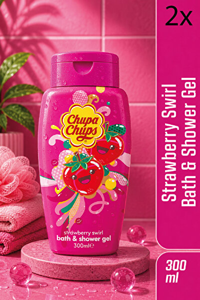 Chupa Chups Banyo Ve Duş Jeli 300ml Çilek Bath & Shower Gel 2 Adet