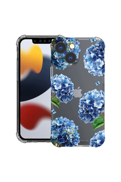 bestcase Αντικραδασμική Θήκη για Apple iPhone 13, Φλοράλ - Χαριτωμένη Ορτανσί...