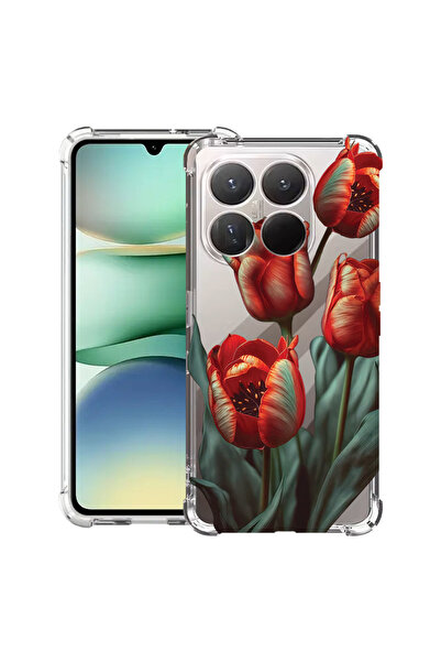 bestcase Husă Antișoc pentru Xiaomi 15T, Florală - Lalea Roșie, 2100000 AS 2087