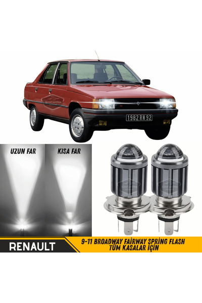 ŞüsCarOto Aksesuar Renault 9-11 Broadway Fairway Spring Flash Mercekli Far Am...