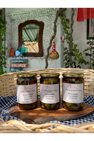 Kendimizden Doğal Közlenmiş Balık Biberi Turşusu (660g) 3'lü paket