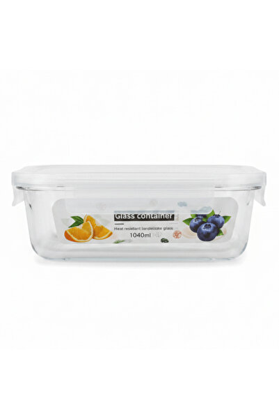 AKDC Glass Food Storage Container with Secure Airtight Locking Plastic Lid – ...
