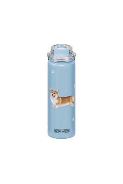 E&S Pets زجاجة ماء مطبوعة عليها صورة كلب ويلش كورجي، بجدار مزدوج وعزل حراري، ...