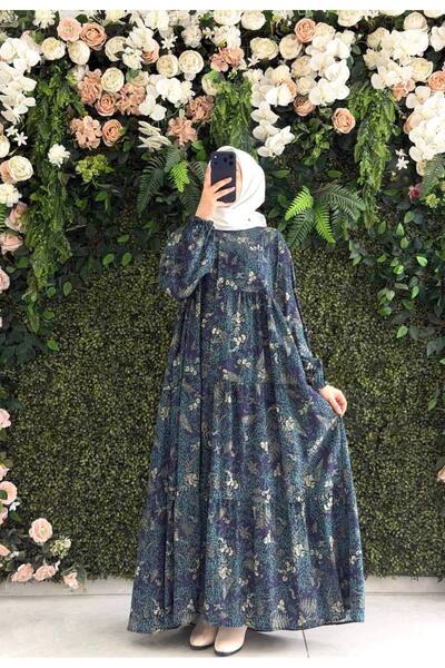 Moda Fatma Viscon Dijital Elbise
