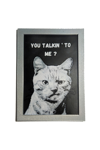 Fresh Candles Tablou arta 3D Hueforge – Funny Cat M3, 14x20cm