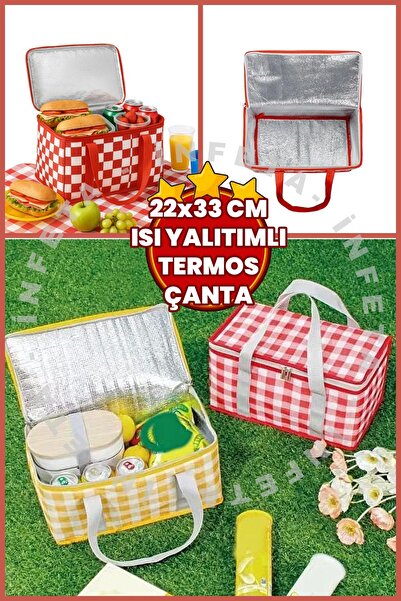 İnfeta 22x22x33cm termo torba za piknik 25l termoizolovana torba za hranu i p...