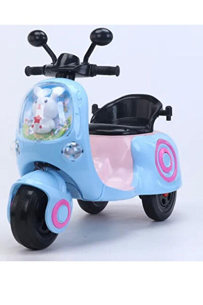 RAMBO This is a pink and blue rabbit design children's electric motorcycle
