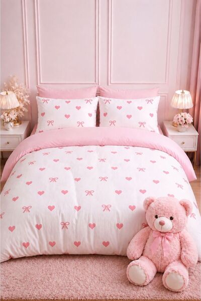 Sheri Home Lastikli Çarşaflı Nevresim Takımı Çift Kişilik Premium CottonARMÜRMODEL 88s