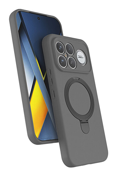 Nezih Case Poco F8 Ultra Uyumlu İçi Kadife Stand Olabilen Halka Yüzüklü Şık K...