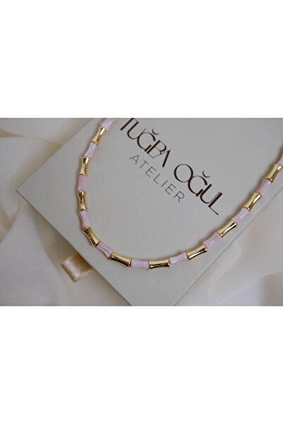 ATELİER TUĞBA Ykl047 Bamboo Bead Model Necklace (40 Cm+5Cm Extension)