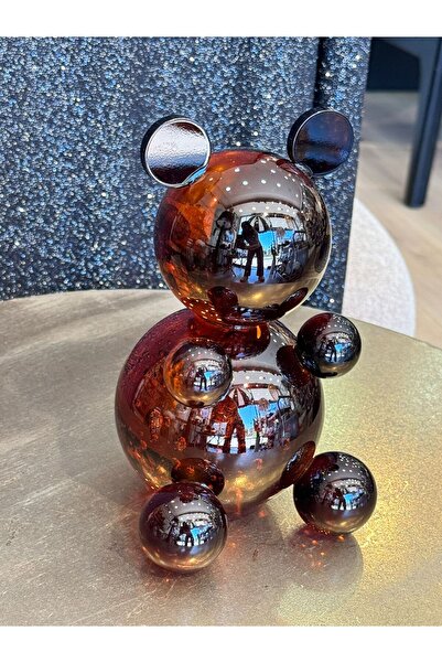 zepce design Dekoratif Cam Ayıcık Yumi Bear dekor biblo salon aksesuar