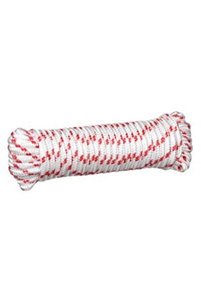 SHOPIENS Universal Polyester Cord White Red 15 m x 8 mm
