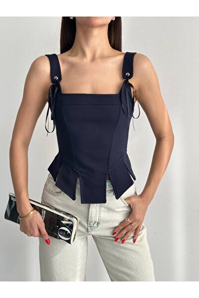 Women's Strappy Corset Blouse