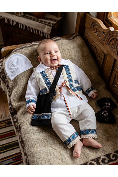 MiniKids Set Traditional 6 piese, Eduard, alb-albastru