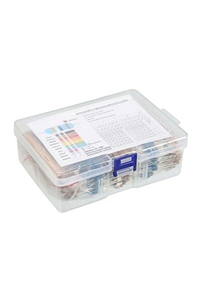 EmAyCenter 2600 Parça 1/4W Metal Film Direnç Seti %1 Tolerans 130 Çeşit Şeffa...