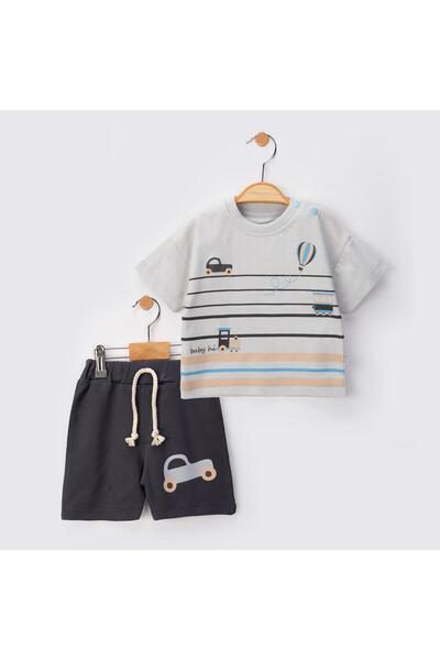 baby flamindo Summer Cotton Car Printed Shorts Baby Set