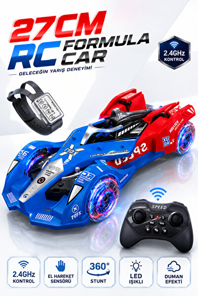 YILDIRIM OYUNCAK Uzaktan Kumandalı RC Formula Yarış Arabası 27cm - LED Işıklı...