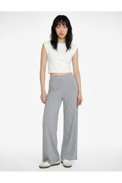 Koton Comfortable Fit Viscose Blend High Waist Wide Leg Pants