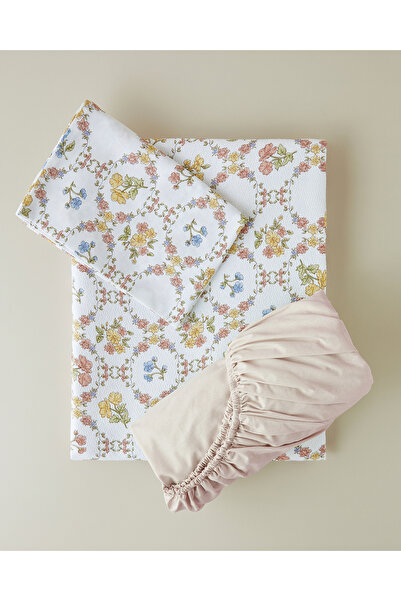 English Home Felix Baskılı Pamuklu Çift Kişilik Pike Takımı 200x220 cm Sarı