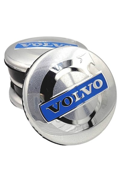 OEM Set 4 capace de roată Volvo, argintii, 64mm