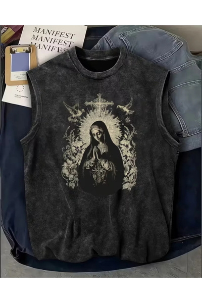 1blood Virgin Mary Unisex Vintage Eskitme Atlet