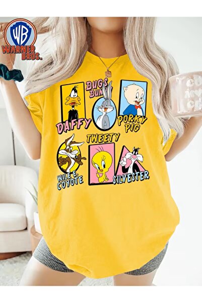 H&GHAMLEGİYİM Printed Oversized Unisex Women's Crewneck T-Shirt