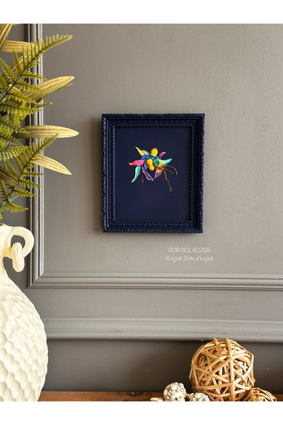 FOR POLYESTER Küçük Dokunuşlar Dekoratif Flowers Duvar Aksesuarı Kare Pano Bi...