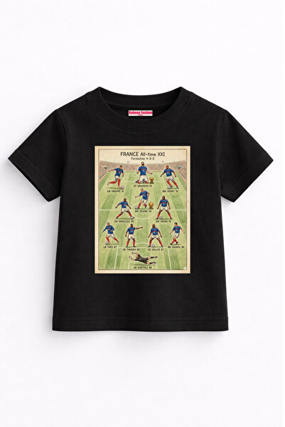 Rabona Fashion Tricou cu design retro al echipei Franței 11