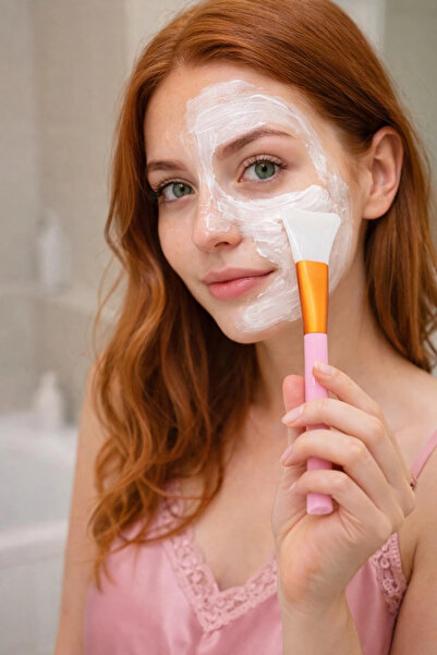 DiyMer Pink Color Mask Brush – Soft Skin Care and Mask Application Brush