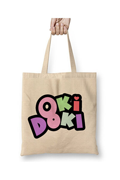 Toyaso Doki Doki Literature Club White Tote Bag Long Handle Shopping Bag Beac...