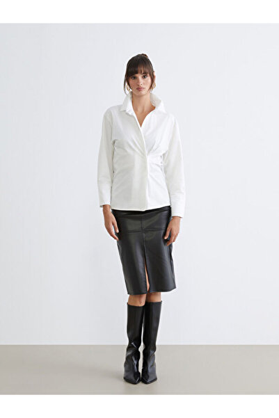 LC Waikiki Buy Zippered Leather Look Pencil Skirt