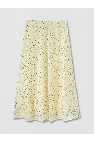 LC Waikiki Elastic Waist Polka Dot Flared Skirt