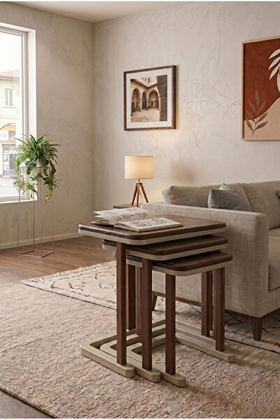 access wood DEMONTE DEKORATİF 3 LÜ YAN SEHPA
