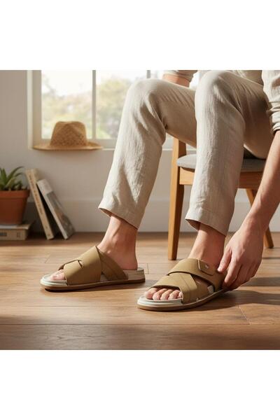 Kuum M67-266 Men's Genuine Nubuck Leather Utra Comfort Flexible Sole Slippers