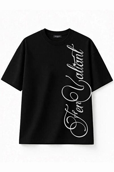 Fer Valiant Μπλουζάκι Unisex με στάμπα, Oversize, Premium, 100% βαμβακερό