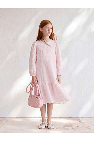 LC Waikiki Nevavm Flower Embroidered Girl's Dress with a Difference