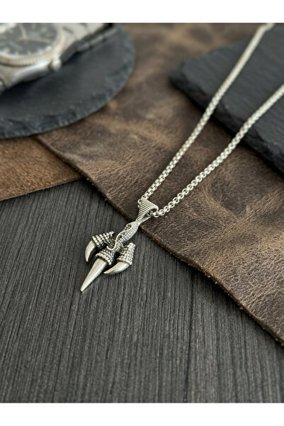 Velcari Minimalist Style Stainless Steel Men's Necklace with Claw Figure