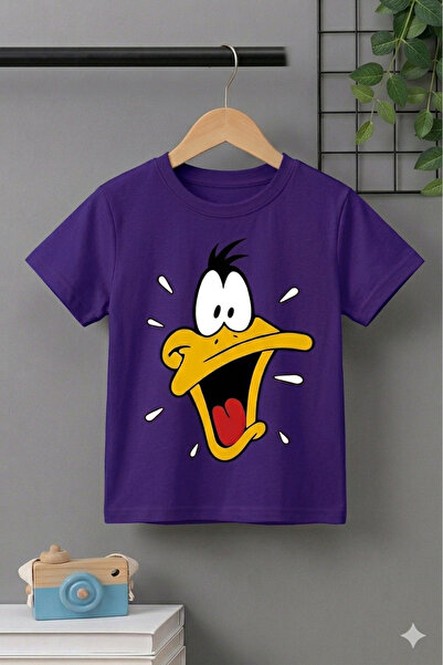VODEXA Tricou oversize unisex cu imprimeu DUCK, 100% bumbac, croială conforta...