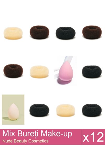 Makeup Mix Set 12 products Sponges: Extra-soft sponge for make-up, nude, Brow...