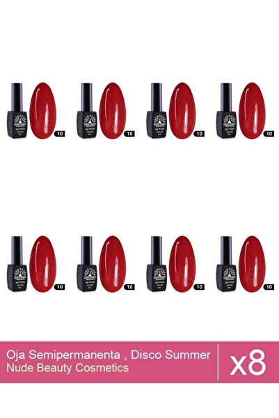 Makeup Set 8x Oja Semipermanenta , Disco Summer , 10 , 8 ml
